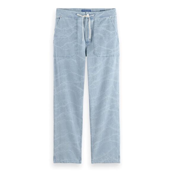 Scotch & Soda The Verve Workwear Pant in Indigo Wave Jacquard sz. 32/32